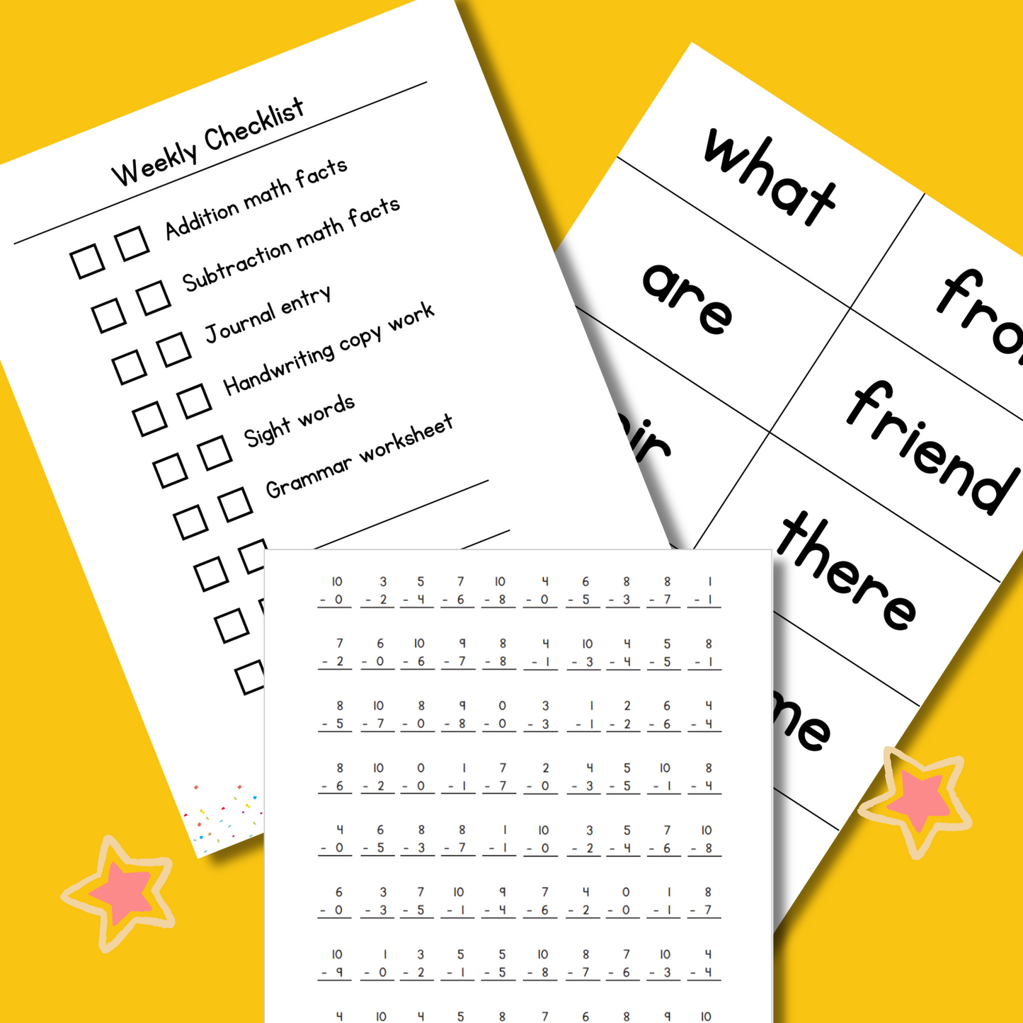 Summer Stay Sharp Packet - K to 1st Grade